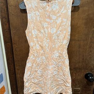 Floral Peach Sleeveless Romper
